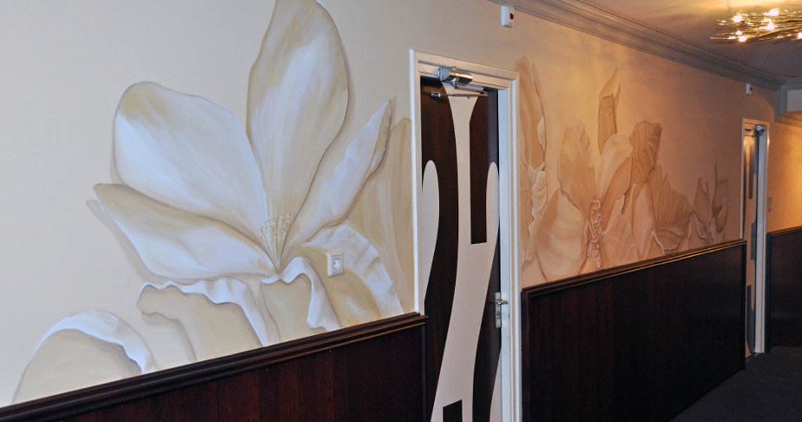 randolph algera muurschilderingen detail wand van der valk hotel